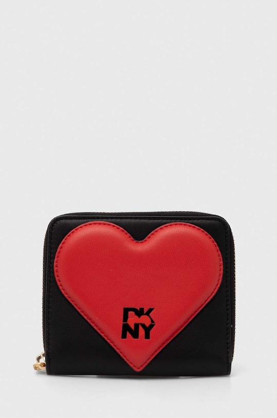 Kožená peněženka Dkny HEART OF NY přírodní kůže černá R411ZF05