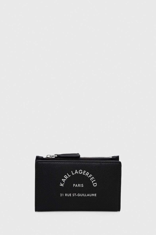 Karl Lagerfeld portfel imitacja skóry licowej czarny 240W3249