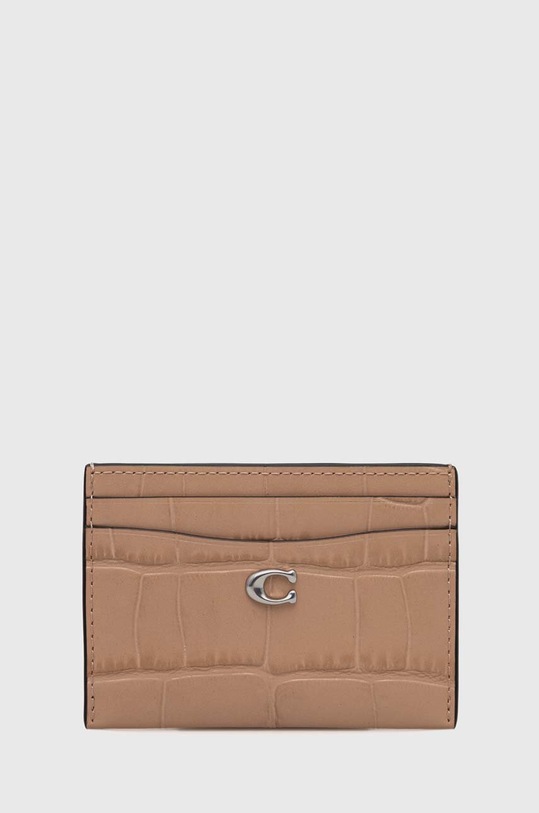 Coach portafoglio pelle fiore beige CP445