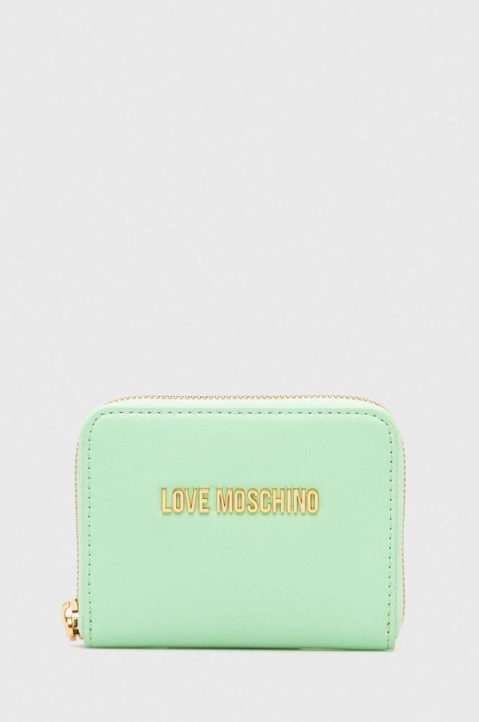 Love Moschino portfel imitacja skóry licowej zielony JC5702PP1I