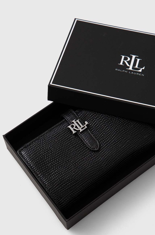 Δερμάτινο πορτοφόλι Lauren Ralph Lauren μαύρο 432935230