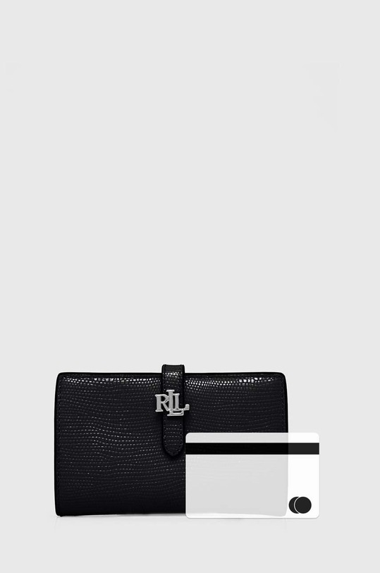 Δερμάτινο πορτοφόλι Lauren Ralph Lauren 432935230 μαύρο