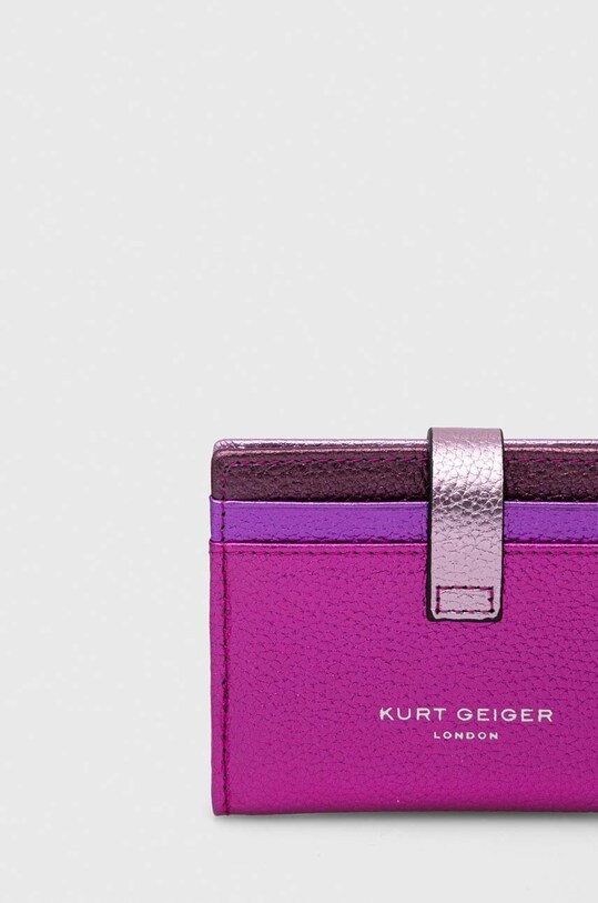 Akcesoria Kurt Geiger London etui na karty skórzane 458657109 różowy