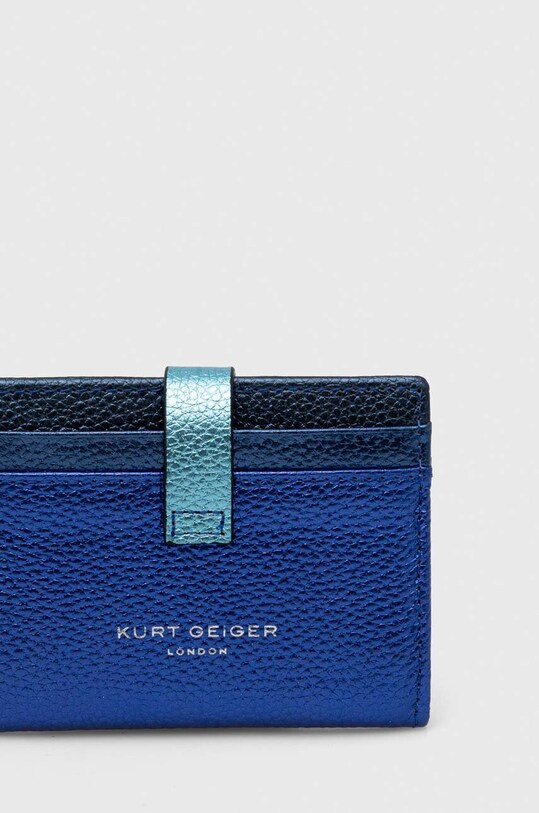 Akcesoria Kurt Geiger London etui na karty skórzane 458686109 niebieski