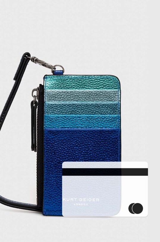 Kurt Geiger London etui na karty skórzane 459386109 fioletowy