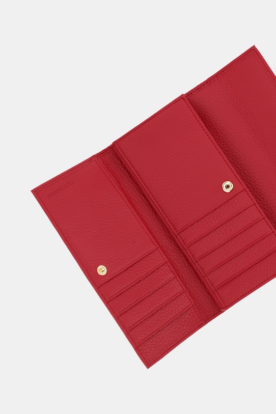 Akcesoria Coccinelle portfel skórzany E2.MD5.11.46.01 czerwony