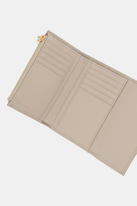 Akcesoria Coccinelle portfel skórzany E2.MD5.11.D6.01 beżowy