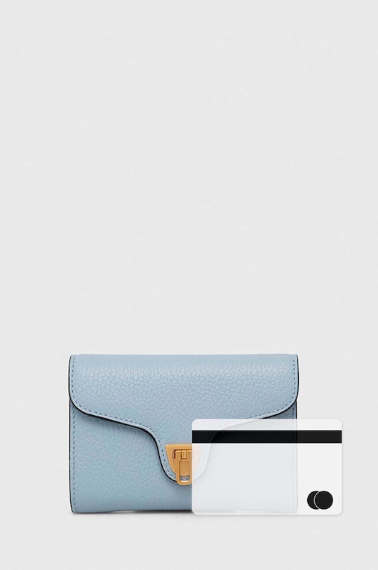 Usnjena denarnica Coccinelle E2.MF6.11.D6.01 modra