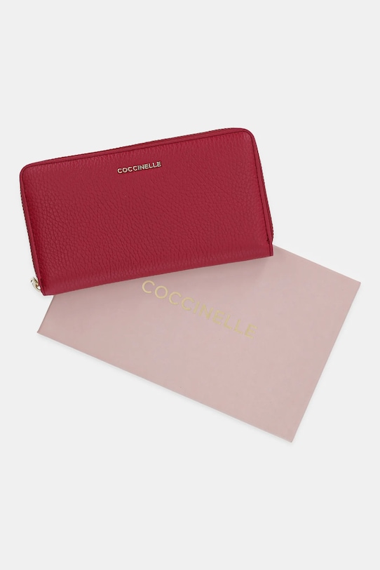 Coccinelle portofel de piele roz E2.MW5.11.32.01