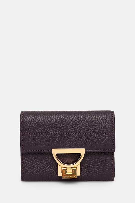 Coccinelle portofel de piele maro E2.MW5.11.32.01