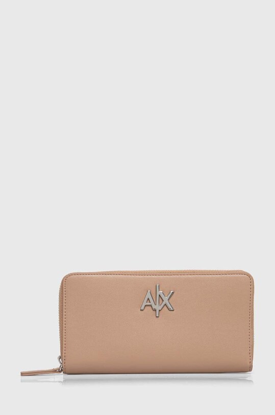 Denarnica Armani Exchange Imitacija zrnatega usnja bež 948068.4R700