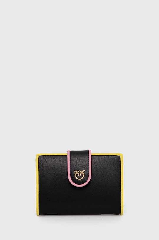 Pinko portfel skórzany skóra licowa czarny 102840.A1K1