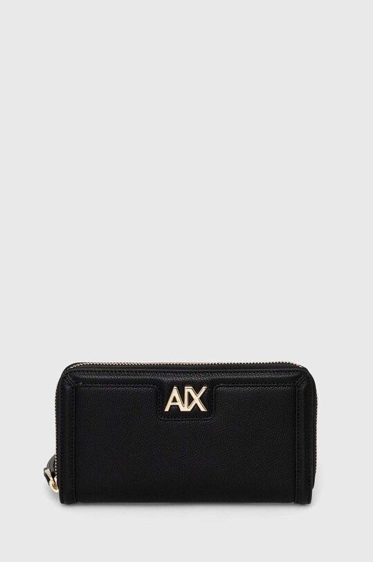 Novčanik Armani Exchange imitacija zrnate kože crna 948451.4R731