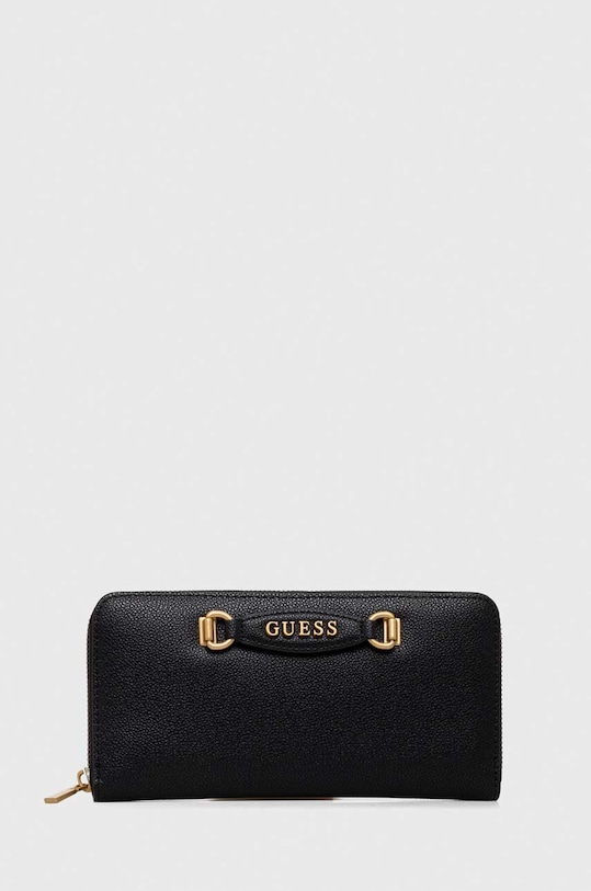 Guess portfel EMERA imitacja skóry licowej czarny SWVA92.21460