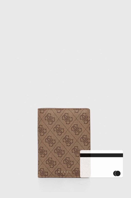 Guess etui na paszport RW1635.P4201 beżowy