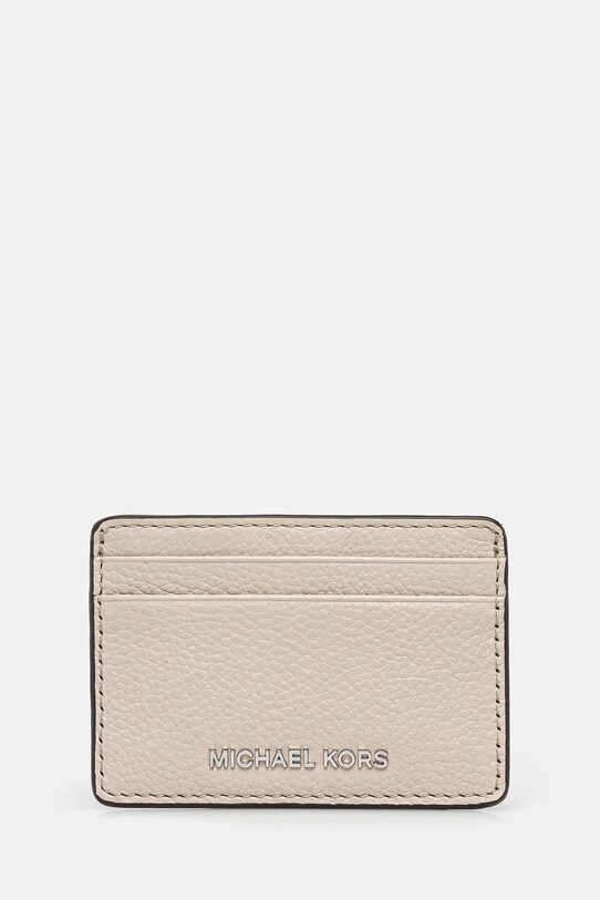 MICHAEL Michael Kors etui na karty skórzane beżowy 32F8SF6D1L