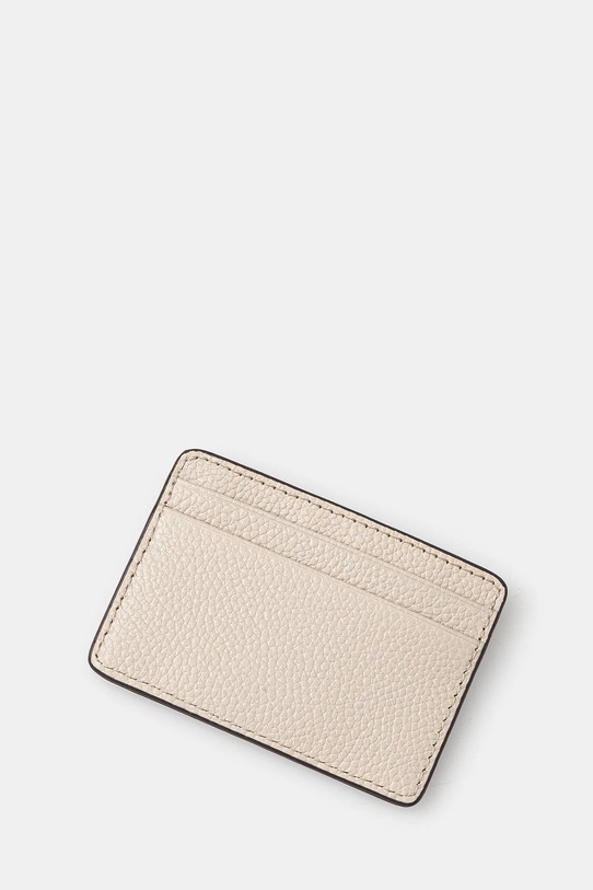 Kožené puzdro na karty MICHAEL Michael Kors 32F8SF6D1L béžová SS24