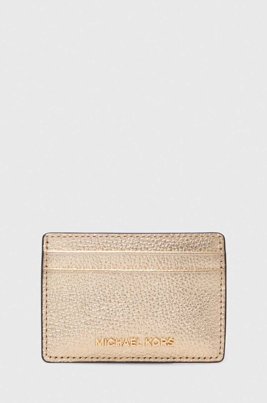 MICHAEL Michael Kors portacarte in pelle pelle fiore oro 34H9GJ6D5L