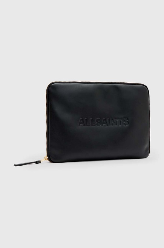 Kožna torba za laptop AllSaints Saff Lea WR711Z crna SS24