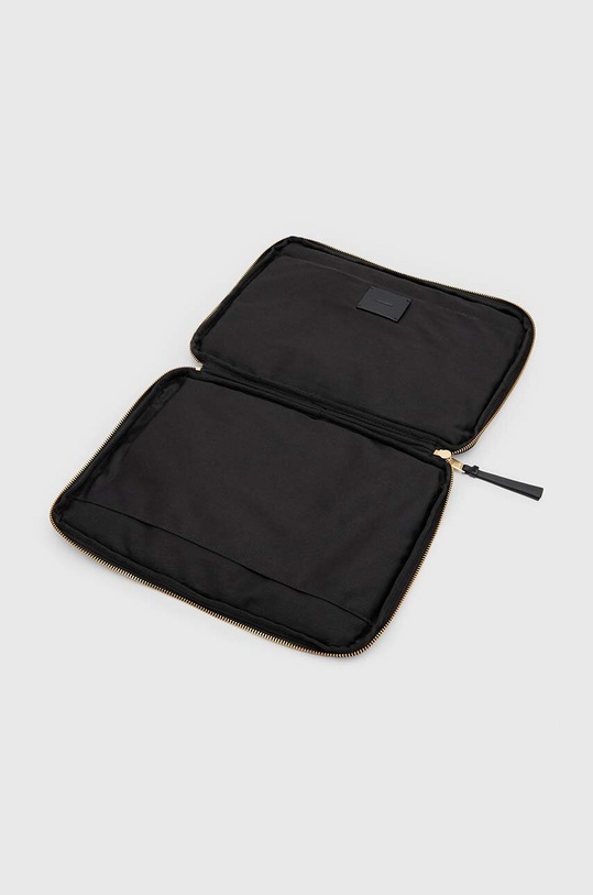 Kožna torba za laptop AllSaints Saff Lea crna WR711Z