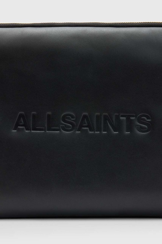 Kožna torba za laptop AllSaints Saff Lea WR711Z crna