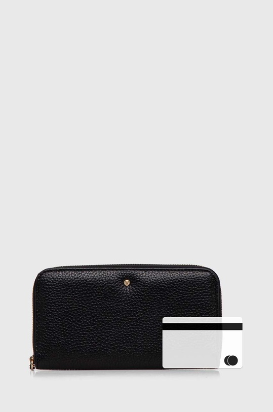 Geox portofel de piele D35K3H-00046 D.WALLET D35K3H.00046.C9999 negru