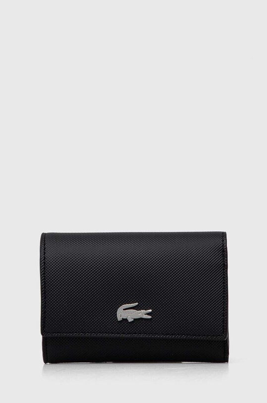 Lacoste portfel imitacja skóry licowej czarny NF4190AA
