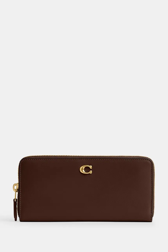 Coach portfel damski skórzany brązowy CS032