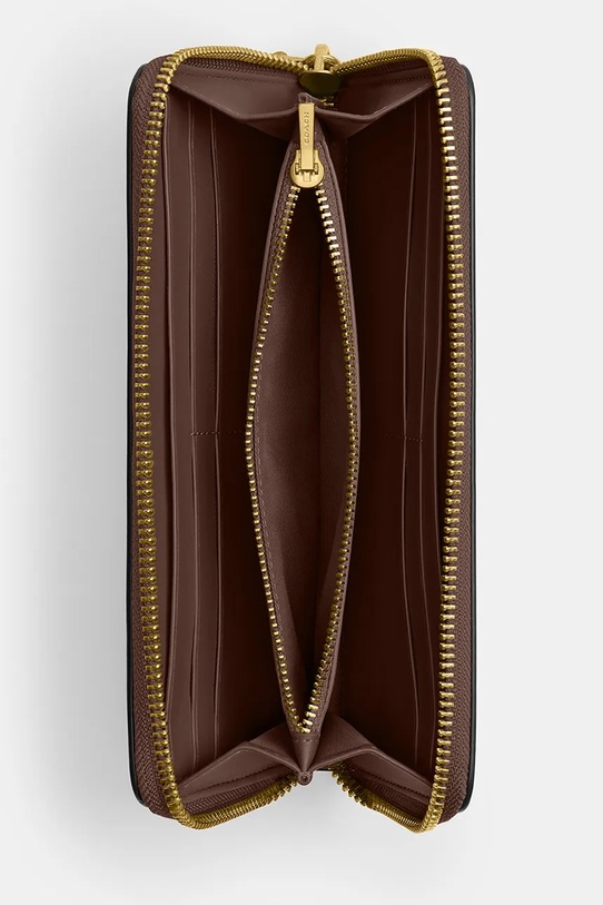 Akcesoria Coach portfel damski skórzany CS032 brązowy