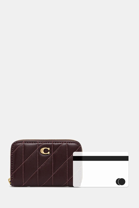 Coach portfel skórzany fioletowy CM505