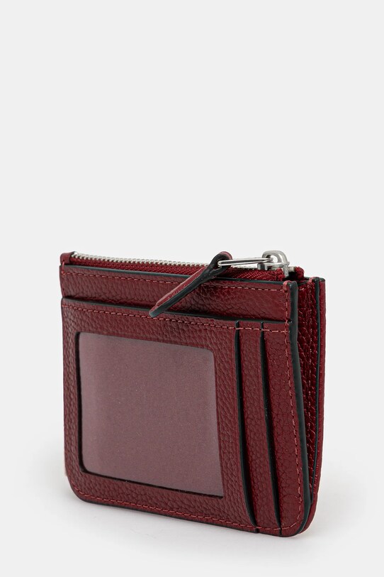 Coach leather key case CR550 maroon AW24