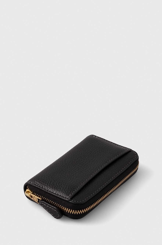 Kožená peňaženka Coach CR551 čierna SS24