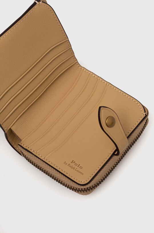 Akcesoria Polo Ralph Lauren portfel skórzany 427937676 beżowy