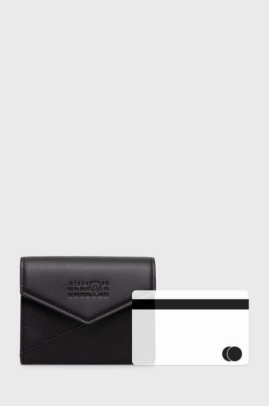 MM6 Maison Margiela leather wallet Japanese 6 Flap SA5UI0010. black