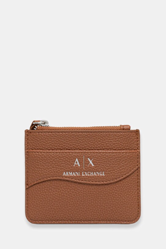 Armani Exchange card holder imitatie de piele maro 948539.CC783