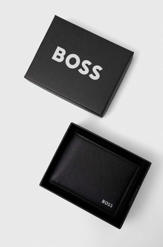 BOSS portfel skórzany 50512129 czarny