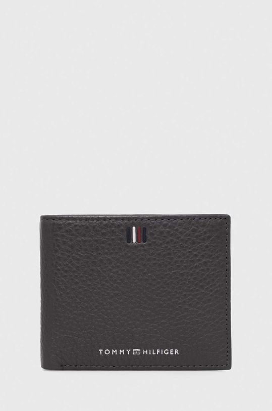 Δερμάτινο πορτοφόλι Tommy Hilfiger λείο δέρμα γκρί AM0AM11854