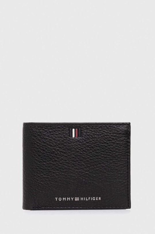 Δερμάτινο πορτοφόλι Tommy Hilfiger λείο δέρμα μαύρο AM0AM11854