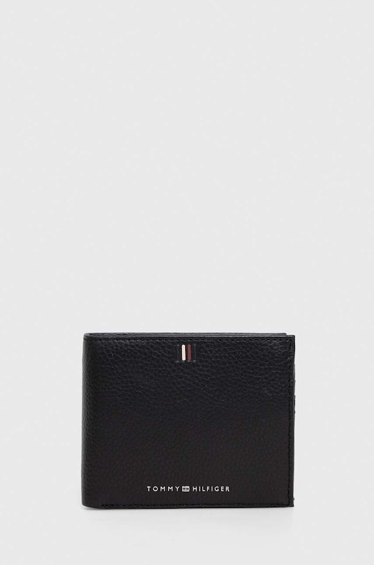Tommy Hilfiger portfel skórzany skóra licowa czarny AM0AM11856