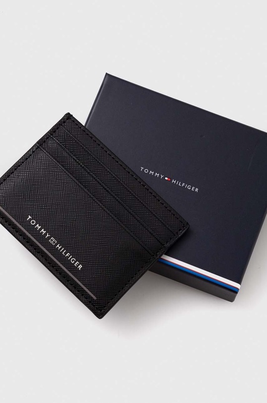 Doplnky Kožené puzdro na karty Tommy Hilfiger AM0AM11863 čierna