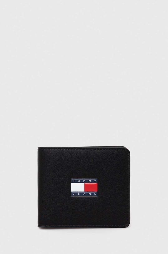 Tommy Jeans portfel skóra licowa czarny AM0AM12082