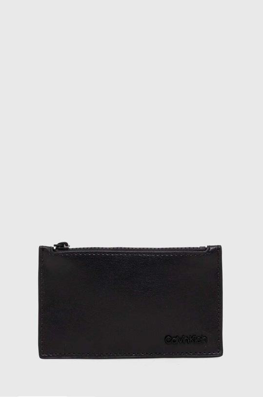 Kožená peněženka Calvin Klein přírodní kůže černá K50K511267
