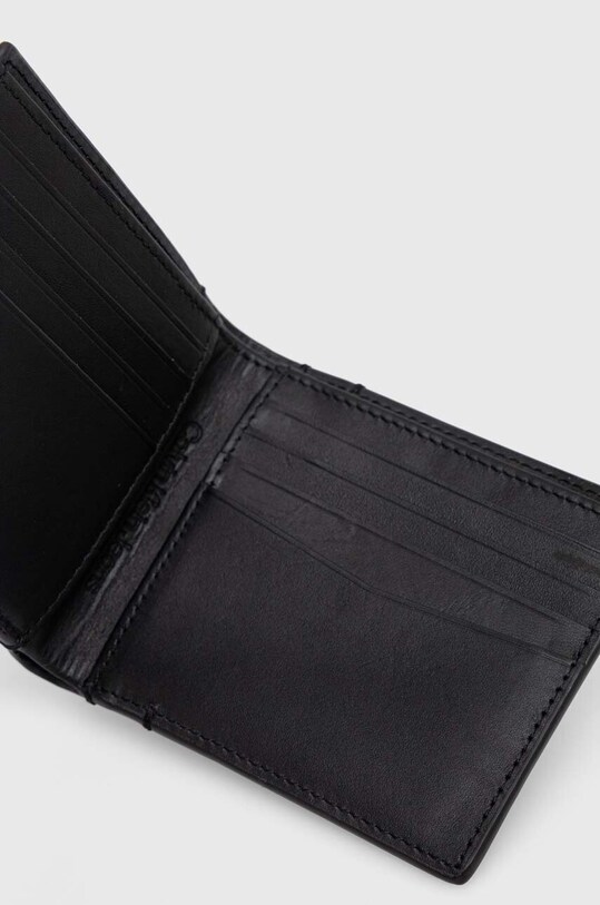 Kožená peňaženka Calvin Klein Jeans čierna K50K511445