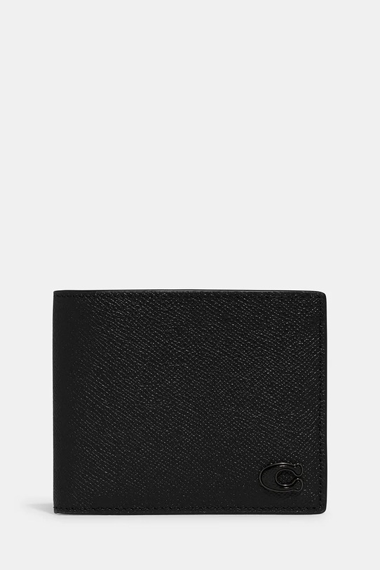 Coach portfel imitacja skóry licowej czarny CJ880