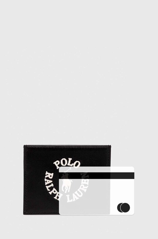 Kožni etui za kartice Polo Ralph Lauren crna 405898661