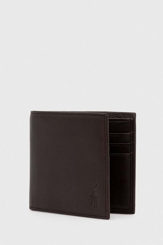 Kožená peňaženka Polo Ralph Lauren 405913723 hnedá AA00