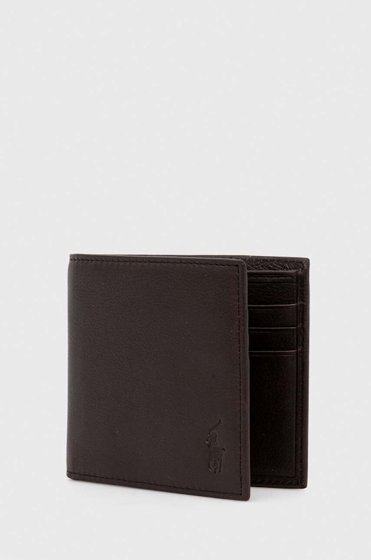 Kožená peněženka Polo Ralph Lauren 405913723 hnědá AA00