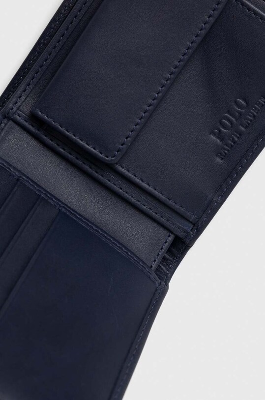 Kožená peněženka Polo Ralph Lauren námořnická modř 405931694