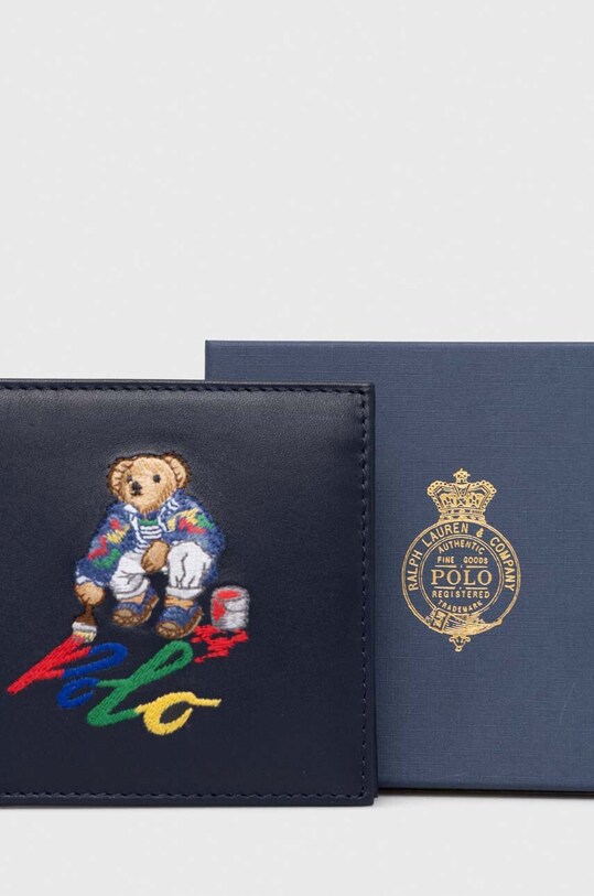 Kožená peněženka Polo Ralph Lauren 405931694 námořnická modř