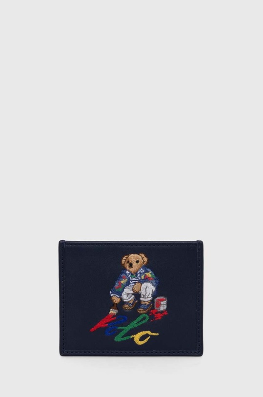 Δερμάτινη θήκη για κάρτες Polo Ralph Lauren θήκη για κάρτες σκούρο μπλε 405931695